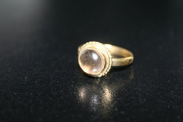 TIGER EYE Brass Ring - Labradorite Ring, Tiger Eye Ring, Moonstone Ring, Brass Ring, Tribal Ring, Boho Ring, Sacred Geometry Ring, Psy