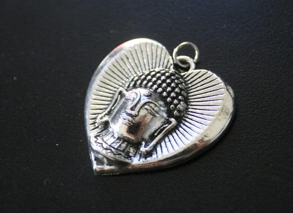 BUDDHA Silver Pendant - Stocking Filler, Tribal Necklace, Buddha Necklace, Boho Necklace, Sacred Geometry Pendant, Bohemian Pendant, Psy