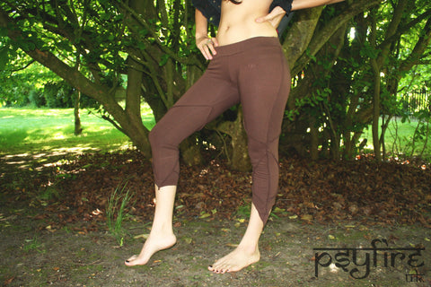 BROWN PIXIE Leggings - Hippie Yoga Pants, Festival Leggings, Psytrance Leggings, Yoga Pants, Flow Leggings, Festival Clothing, Pixie, Psy
