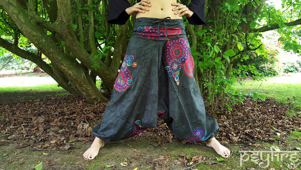 PSY Harem Pants - Ali Baba Trousers, Hippie Yoga Pants, Fisherman Pants, Boho Trousers, Aladdin Trousers, Festival Clothing, Psytrance Pants