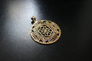 SEED OF LIFE Brass Pendant - Seed of Life Necklace, Tribal Necklace, Flower of Life Necklace, Sacred Geometry Necklace, Mandala Necklace