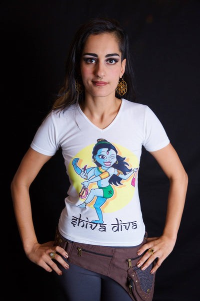 SHIVA DIVA T SHIRT - Yoga Top, Hippie T Shirt, Psytrance T Shirt, Festival Clothing, Psy Top, Yoga Clothing, T Shirt, Festival T Shirt, Psy