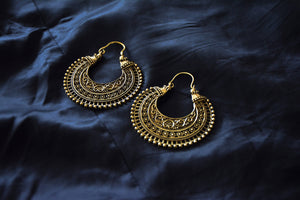 TRIBAL Earrings - Tribal Jewellery, Tribal Hoops, Boho Earrings, Psytrance, Geometric Earrings, Sacred Geometry Earrings, Gypsy Earrings