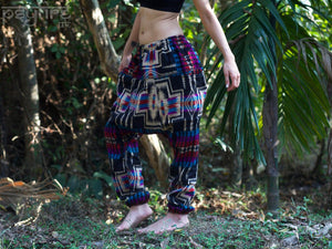 AZTEC Harem Pants - Unisex Ali Baba Trousers, Hippie Yoga Pants