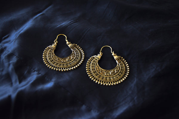 TRIBAL Earrings - Tribal Jewellery, Tribal Hoops, Boho Earrings, Psytrance, Geometric Earrings, Sacred Geometry Earrings, Gypsy Earrings