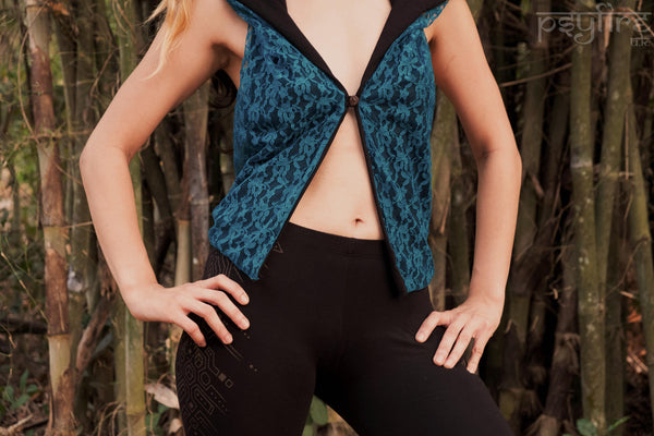 REVERSIBLE LACE Top -  Festival Top, Gypsy Top, Hippie Top, Psytrance, Festival Clothing Women