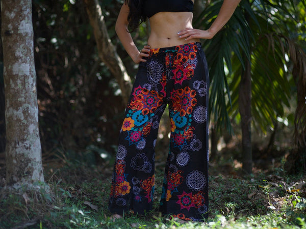 MANDALA Flares - Hippie Harem Pants, Hippie Yoga Pants, Fisherman Pants, Boho Trousers, Aladdin Trousers, Festival Clothing, Psytrance