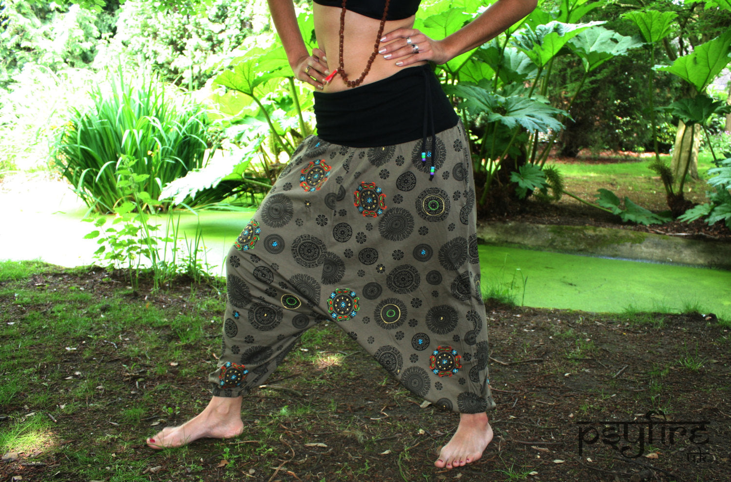 MANDALA Harem Pants - Unisex Ali Baba Trousers, Hippie Yoga Pants, Fisherman Pants, Boho Baggy Trousers, Psytrance Pants, Aladdin Trousers